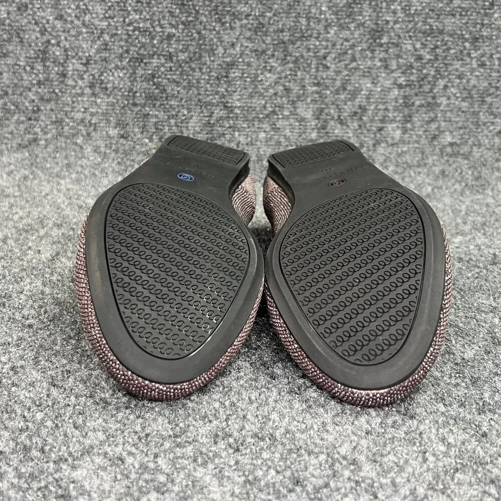 Rothy's The Flat Women's Size 10 Plum Sparkly Slip On Comfort Ballet Flats Shoes